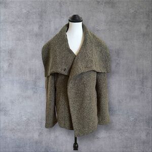 Lisa Rinna Collection Boucle Shawl Collar Jacket Color: Deep Olive Size M